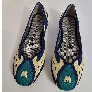 Rothy's The Flat Shoes Moroccan Blue Knit Women's Size 6 New RETIRED RARE